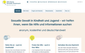 Read more about the article „Hilfe-Portal Sexueller Missbrauch“ relauncht