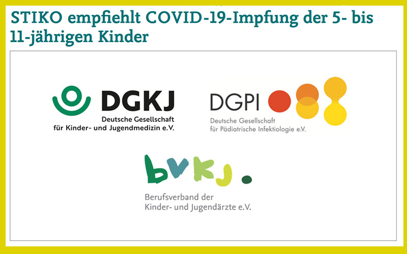You are currently viewing STIKO empfiehlt COVID-19-Impfung der 5- bis 11-jährigen Kinder