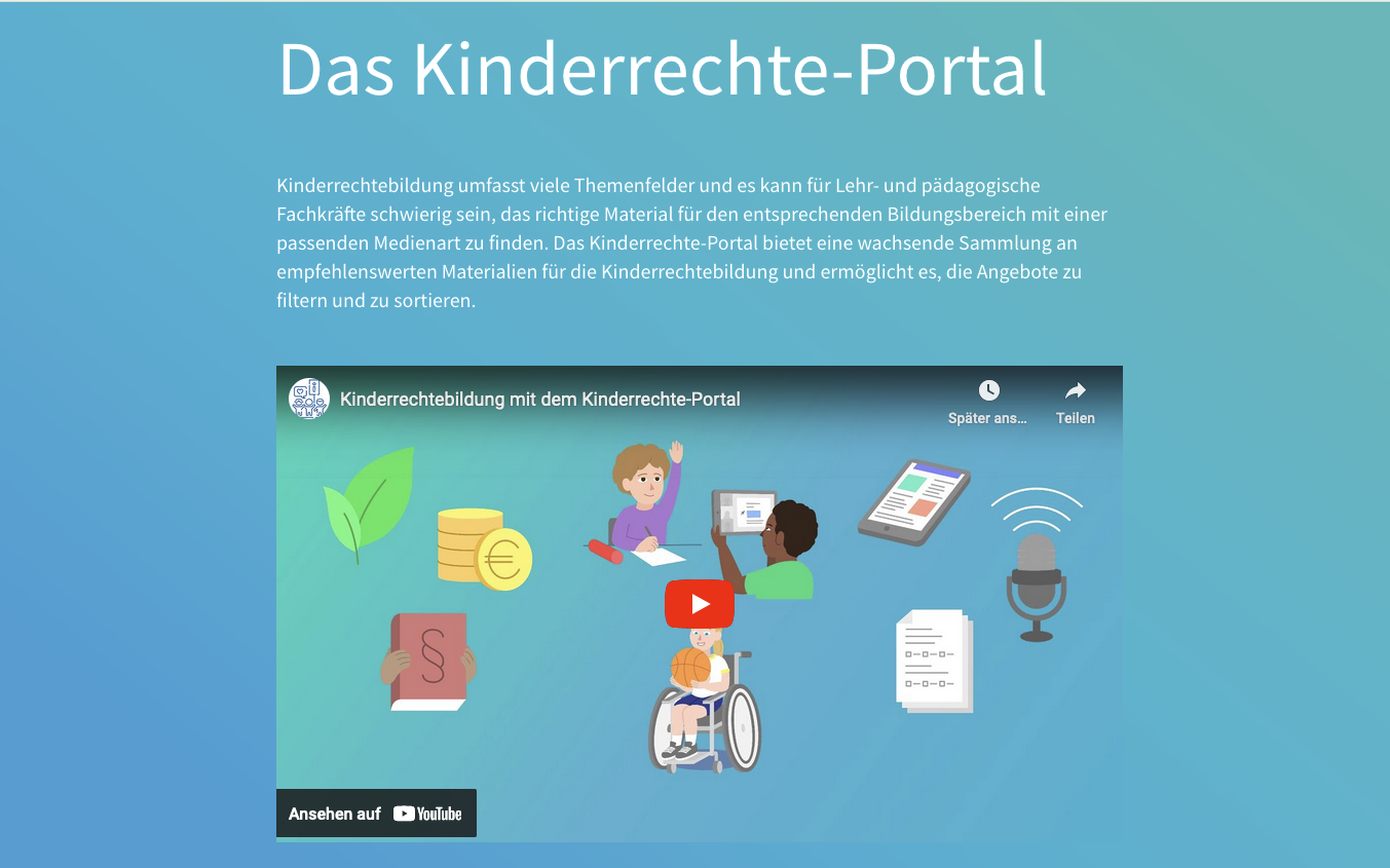 You are currently viewing Dieses Portal bietet reichhaltiges Material zu Kinderrechten