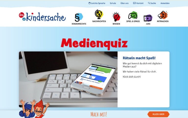 Neues Angebot „Medienquiz“ in einfacher Sprache