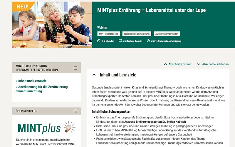Du betrachtest gerade Webinar: Mit Lebensmitteln forschen – spielerisch Ernährung entdecken