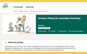Bildung für nachhaltige Entwicklung online